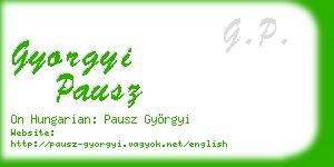 gyorgyi pausz business card